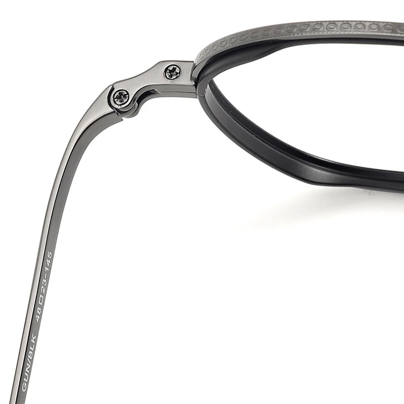 Muzz 1234 unisex oval pure titanium prescription eyeglasses — view 9