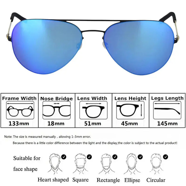 Bobbie 800116 Women’s Double Bridge Full Rim Oval Titanium Sunglasses — view 2 | Bobbie at FuzWeb