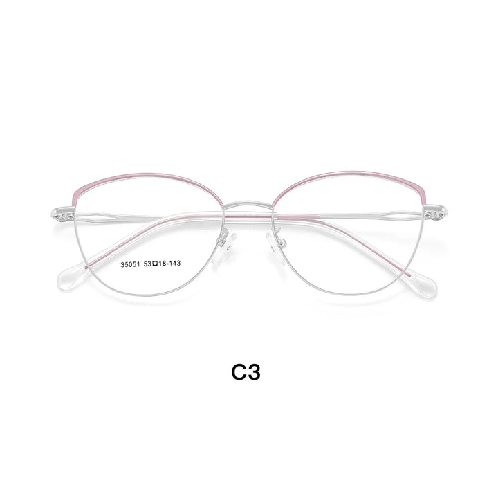 Gmei Optical 35051 women's cat eye alloy prescription eyeglasses — view 6