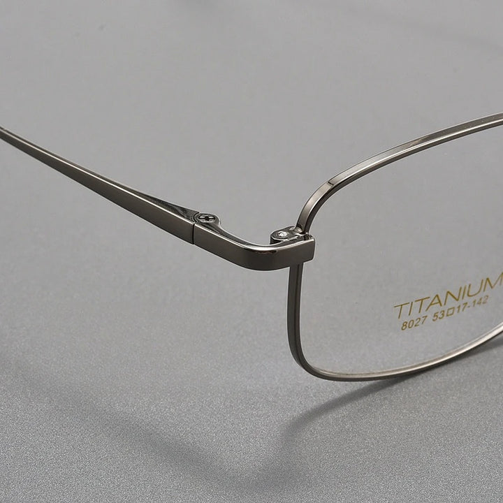 Yimaruili Men's Full Rim Square Titanium Eyeglasses Y8027 Full Rim Yimaruili Eyeglasses   