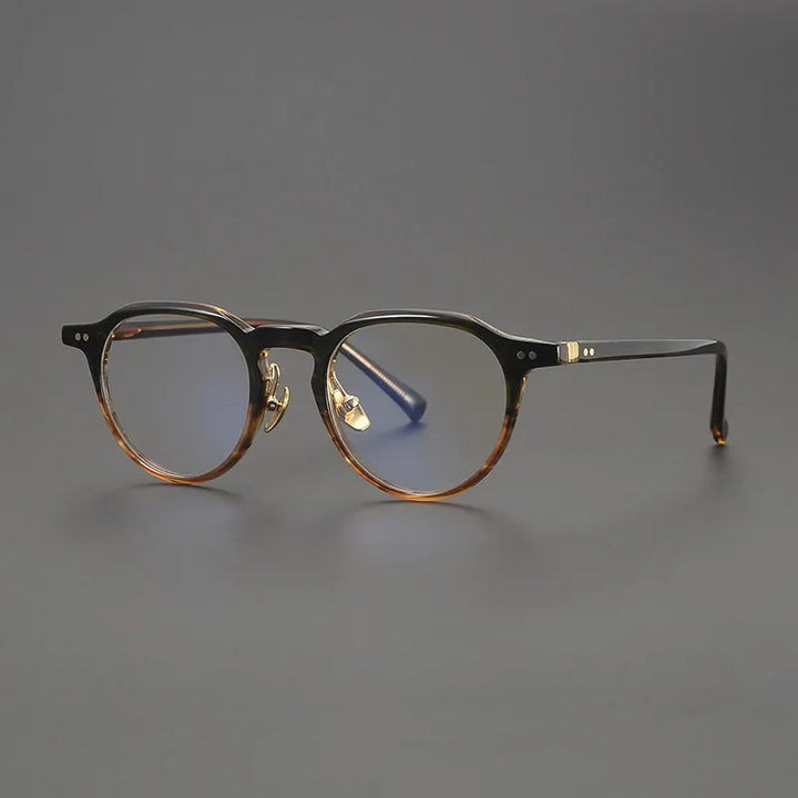 Black Mask Unisex Full Rim Round Acetate Eyeglasses BM-M2507
