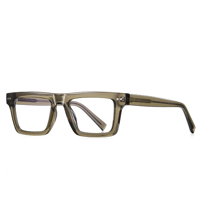 Reven Jate Unisex Full Rim Square Brow Line Tr 90 Alloy Eyeglasses 662196