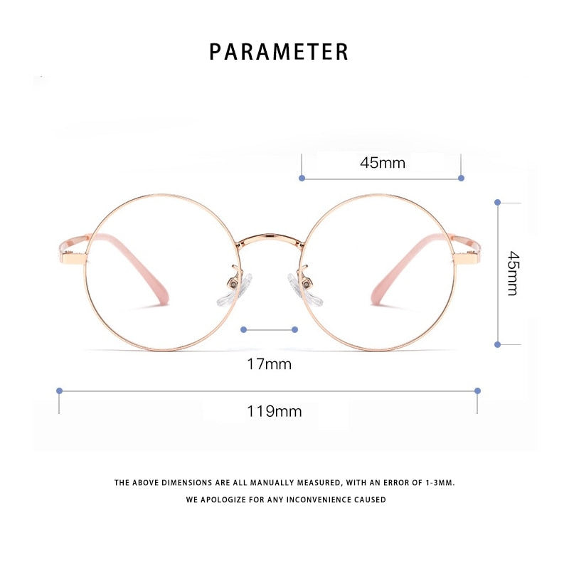 KatKani Unisex Full Rim Small Round Alloy Eyeglasses 1026th Full Rim KatKani Eyeglasses   