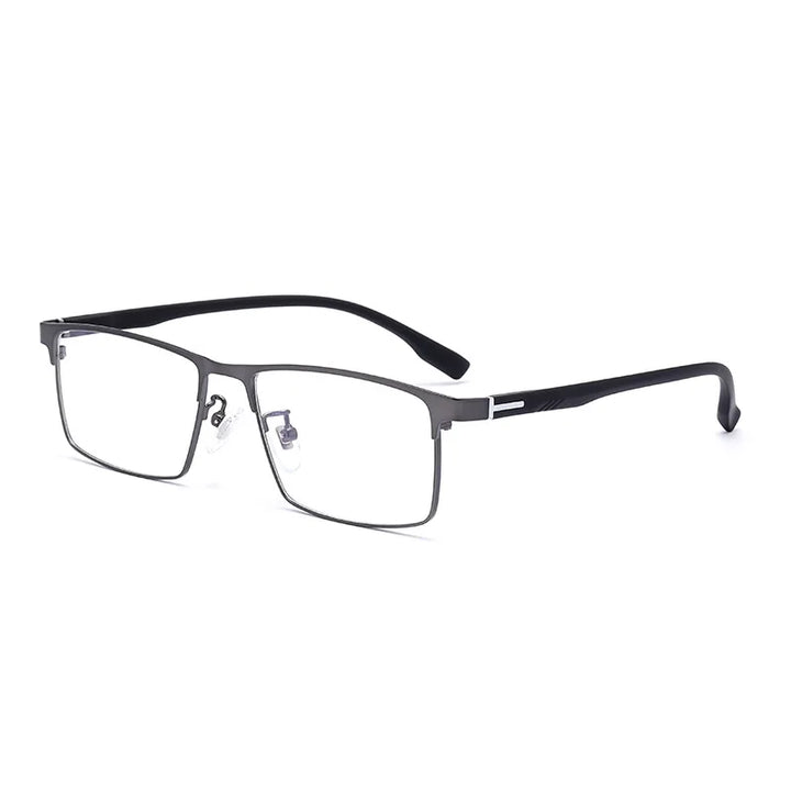 Yimaruili Men's Full Rim Square Tr 90 Alloy Eyeglasses Y9522 Full Rim Yimaruili Eyeglasses Gun  