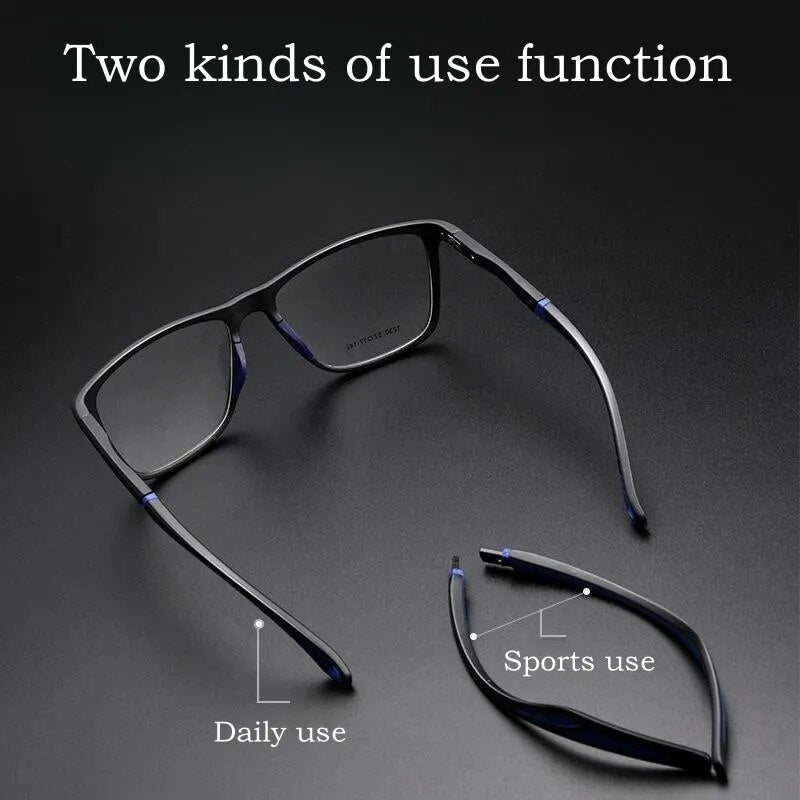 Yimaruili Men's Full Rim Square Tr 90 Sport Eyeglasses Y1230d Full Rim Yimaruili Eyeglasses   