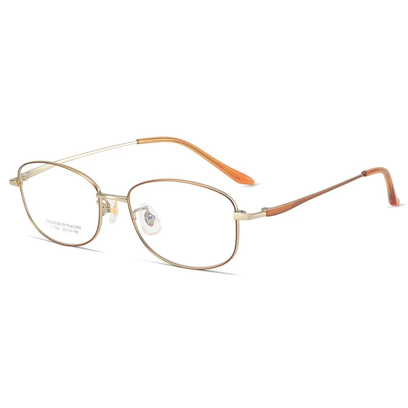 Yimaruili Unisex Full Rim Oval Pure Titanium Eyeglasses C7023 — view 5 | Yimaruili at FuzWeb