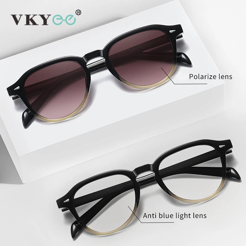 Vicky Unisex Full Rim Square Acetate Myopic Reading Glasses 31101 Reading Glasses Vicky   