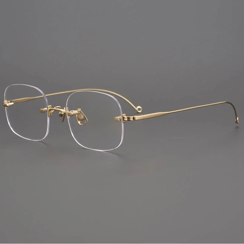 Eleccion Women's Rimless Square Titanium Eyeglasses 10109 Rimless FuzWeb