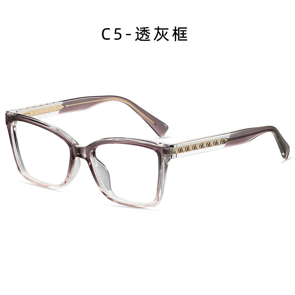 CCspace Unisex Full Rim Square Tr 90 Alloy Reading Glasses 802710