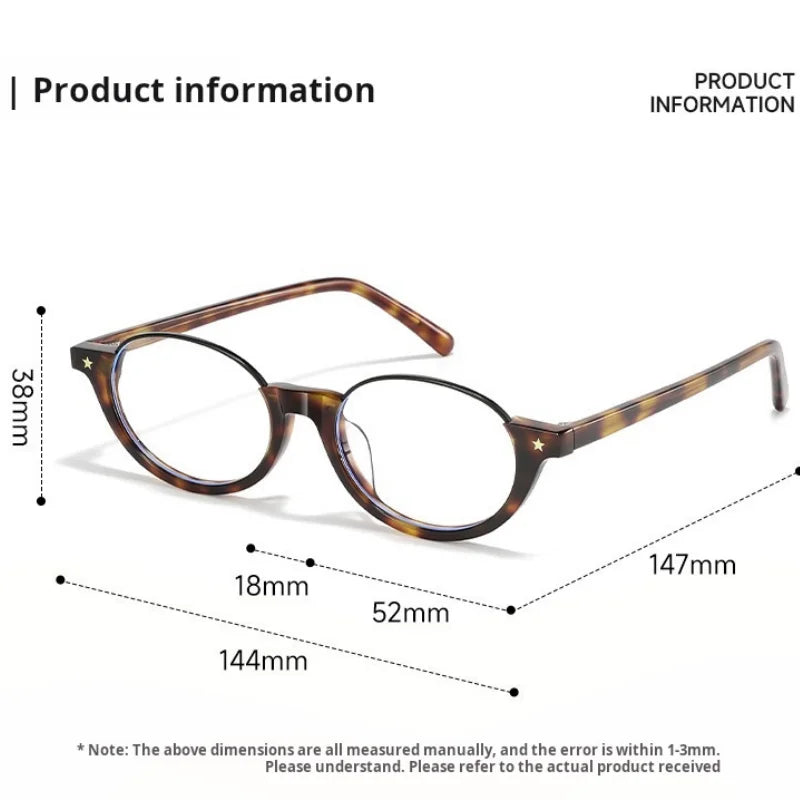 Momoja Unisex Full Rim Oval Acetate Titanium Eyeglasses 720812