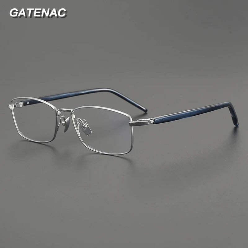 Gatenac Unisex Full Rim Big Square Titanium Eyeglasses Gxyj2648