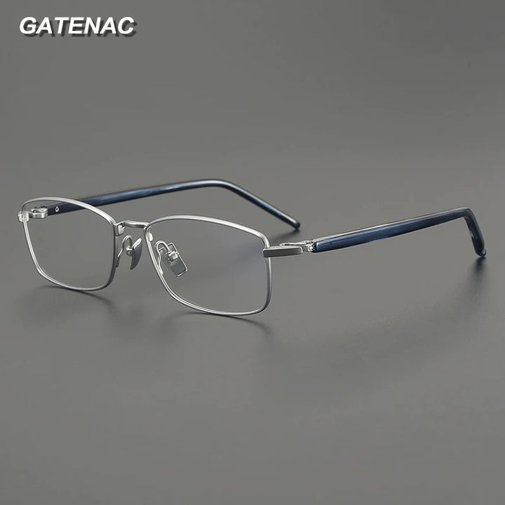 Gatenac Unisex Full Rim Big Square Titanium Eyeglasses Gxyj2648