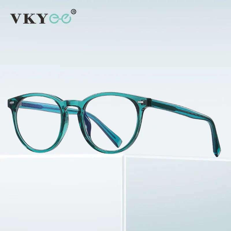 Vicky Unisex Full Rim Tr 90 Stainless Steel Round Reading Glasses 2117 Reading Glasses Vicky   