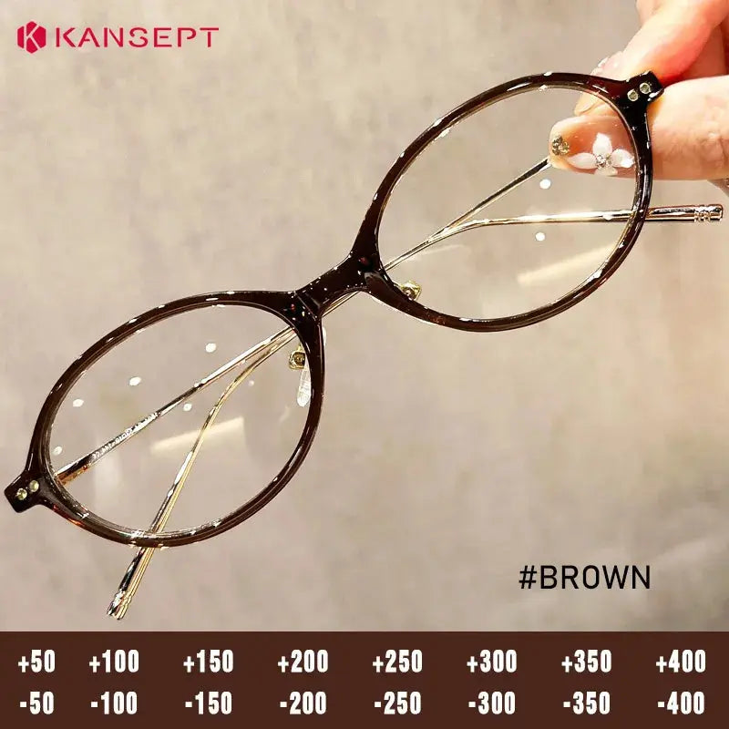 Kansept Unisex Full Rim Oval Tr 90 Metal Frames 180100 FuzWeb