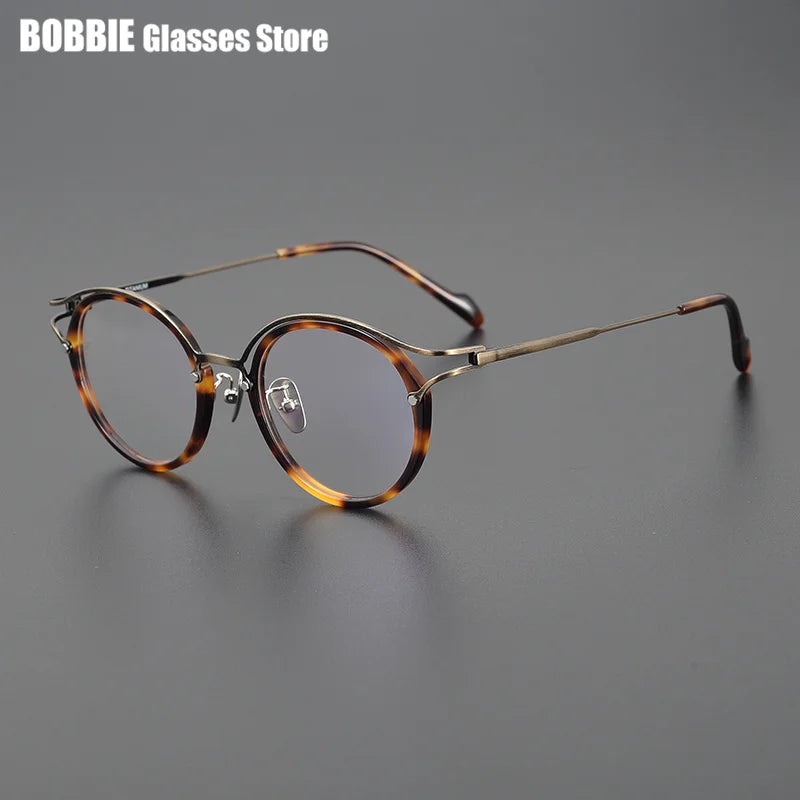 Bobbie Women's Full Rim Round Titanium Acetate Eyeglasses 960036