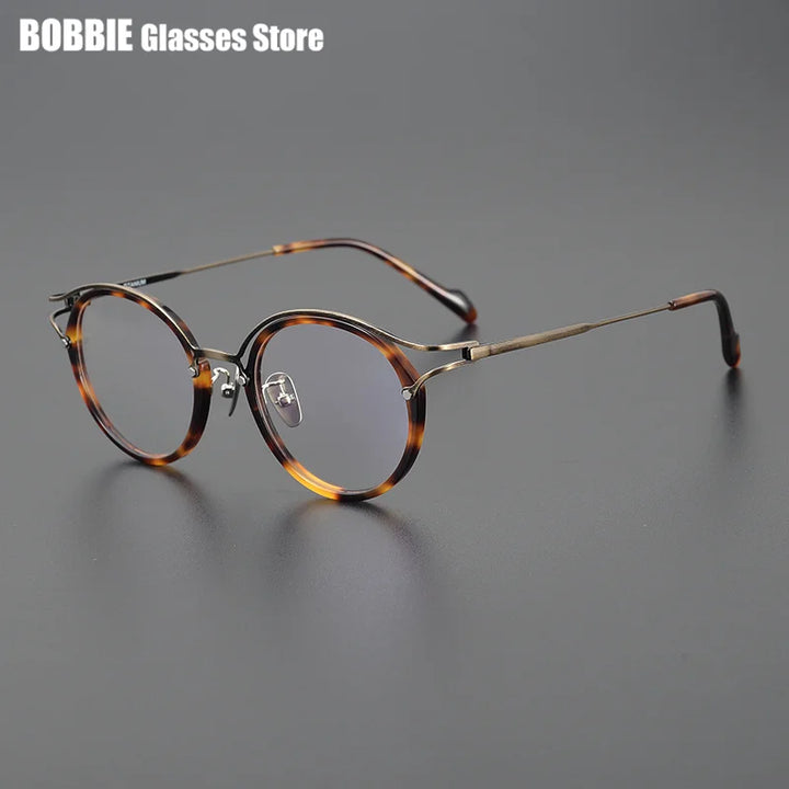Bobbie Women's Full Rim Round Titanium Acetate Eyeglasses 960036