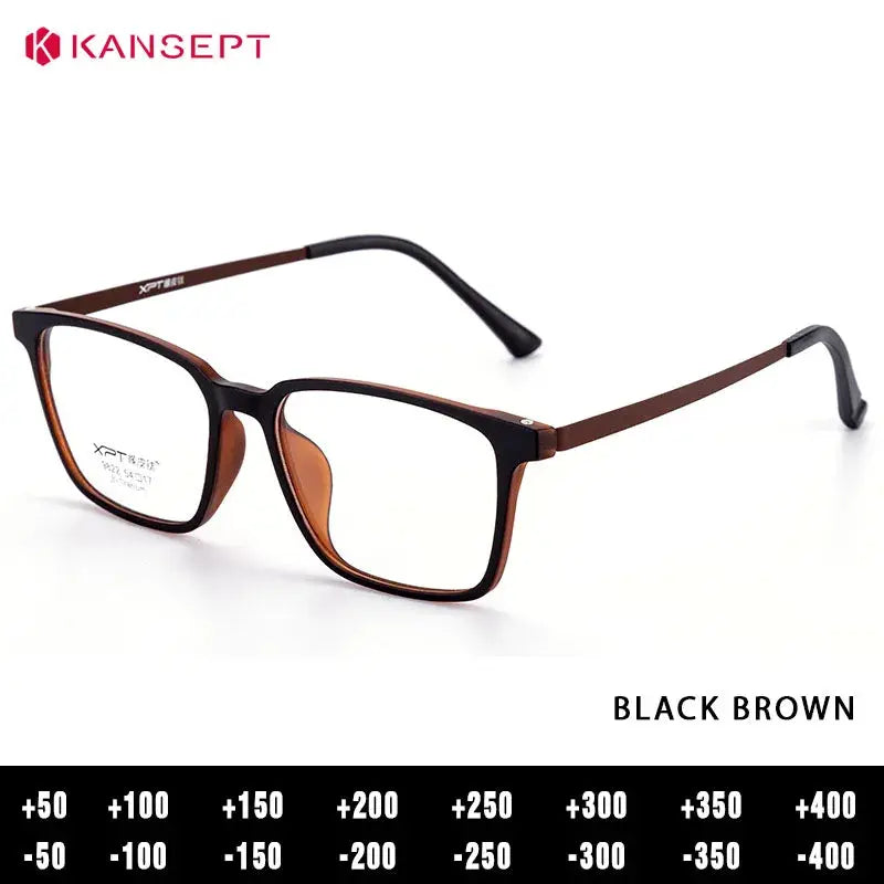Kansept Unisex Full Rim Square Tr 90 Titanium Frames 982200 FuzWeb