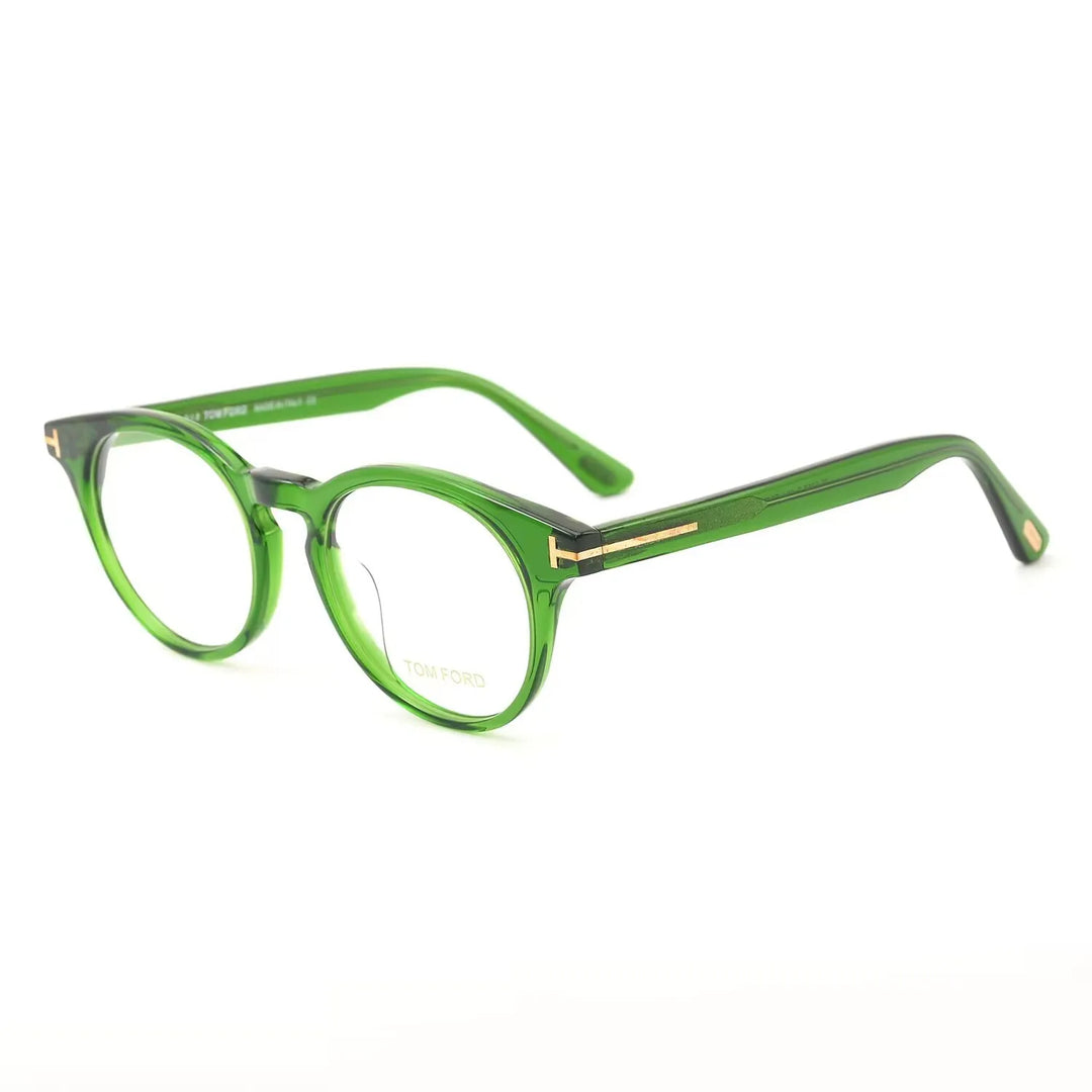 Yimaruili Unisex Full Rim Round Acetate Eyeglasses Y5557 Full Rim Yimaruili Eyeglasses Green  