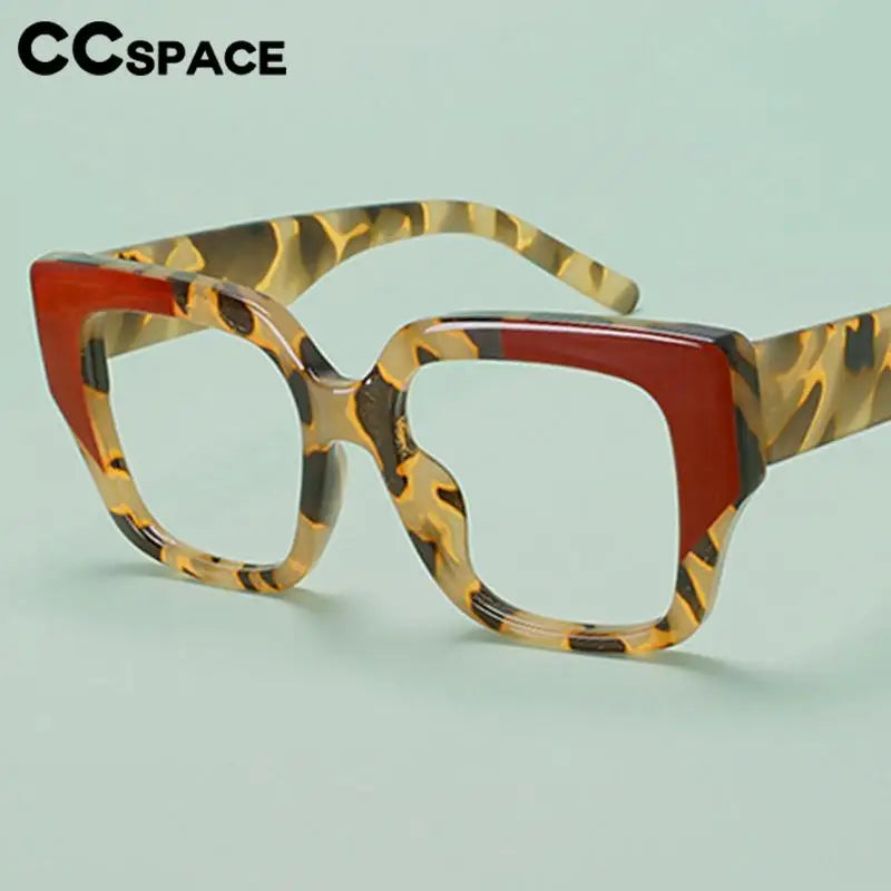 CCspace Women's Full Rim Large Square Plastic Reading Glasses R57129 Reading Glasses CCspace   
