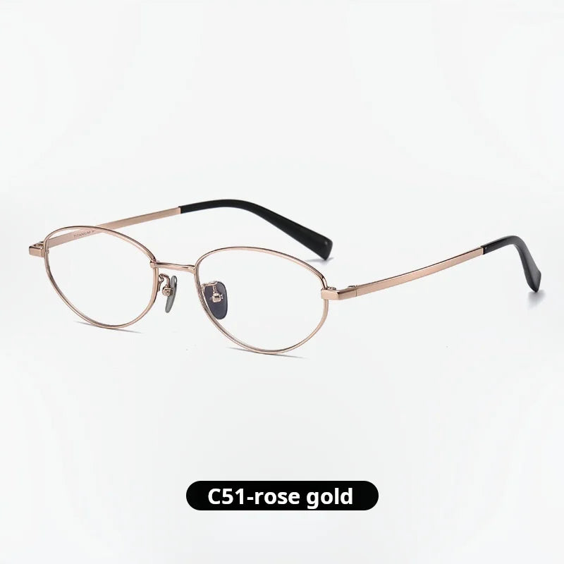 Momoja Unisex Full Rim Oval Titanium Eyeglasses 77003