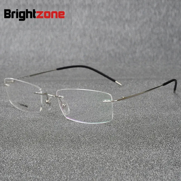 Brightzone Women's Rimless Square Titanium Alloy Eyeglasses 76210 Rimless Brightzone