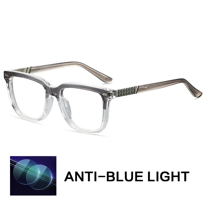 Gatenac Unisex Full Rim Square Tr 90 Titanium Reading Glasses G84006