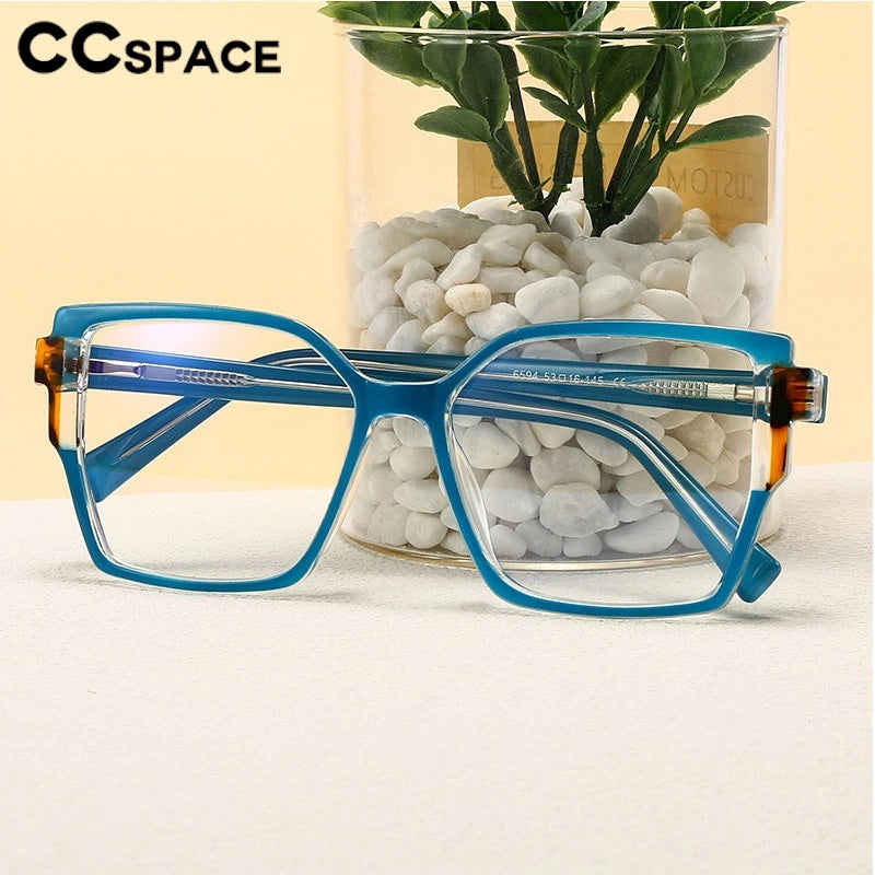 CCspace Women's Full Rim Square Cat Eye Polycarbonate Eyeglasses 301332 Full Rim CCspace   