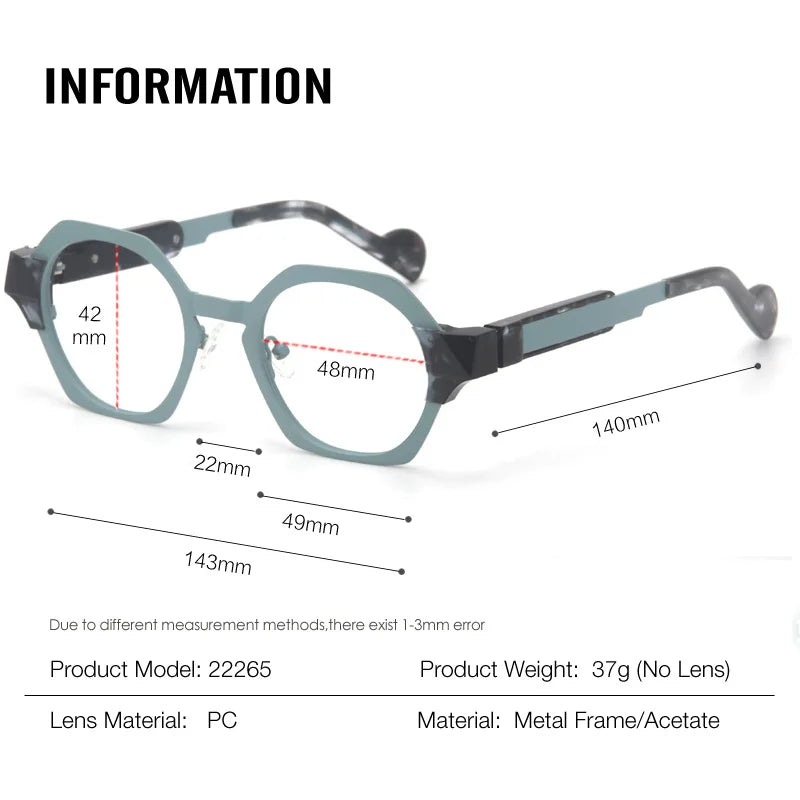Muzz 22265 unisex oval IP titanium acetate prescription eyeglasses — view 2