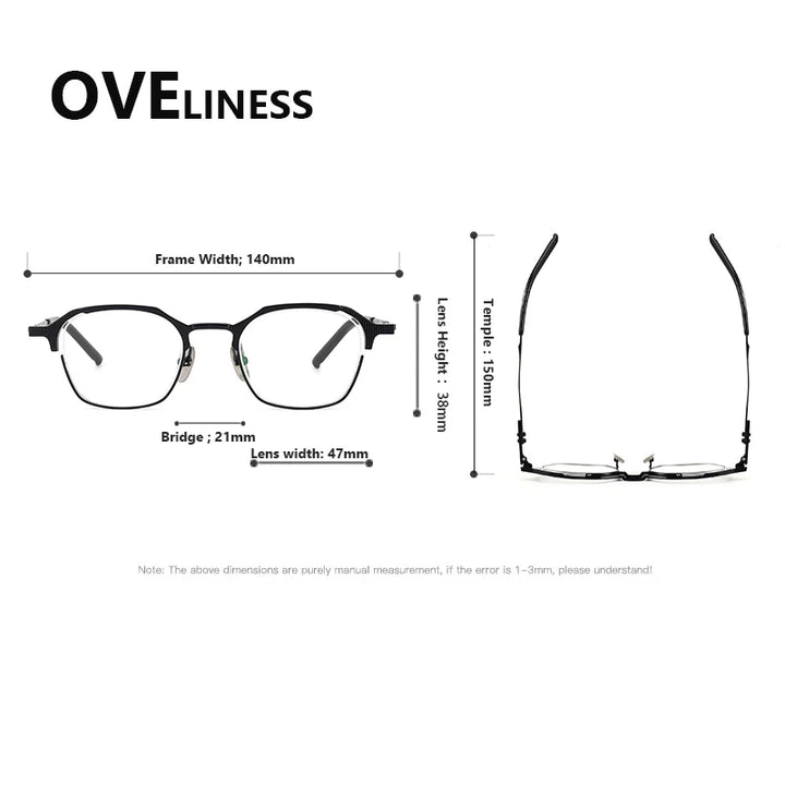 Oveliness Unisex Full Rim Round Titanium Acetate Eyeglasses 32204