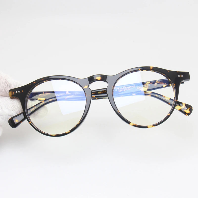 Black Mask Unisex Full Rim Oval Acetate Eyeglasses BM-5504