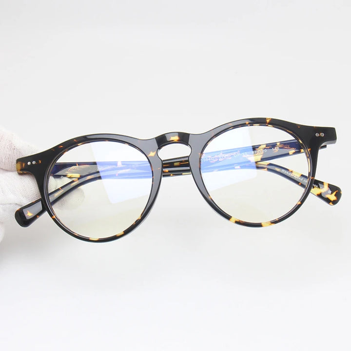Black Mask Unisex Full Rim Oval Acetate Eyeglasses BM-5504
