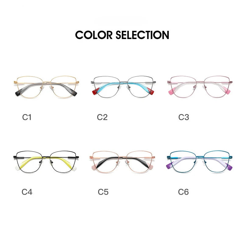 Kansept Women's Full Rim Cat Eye Alloy Reading Glasses 3032 Reading Glasses Kansept   