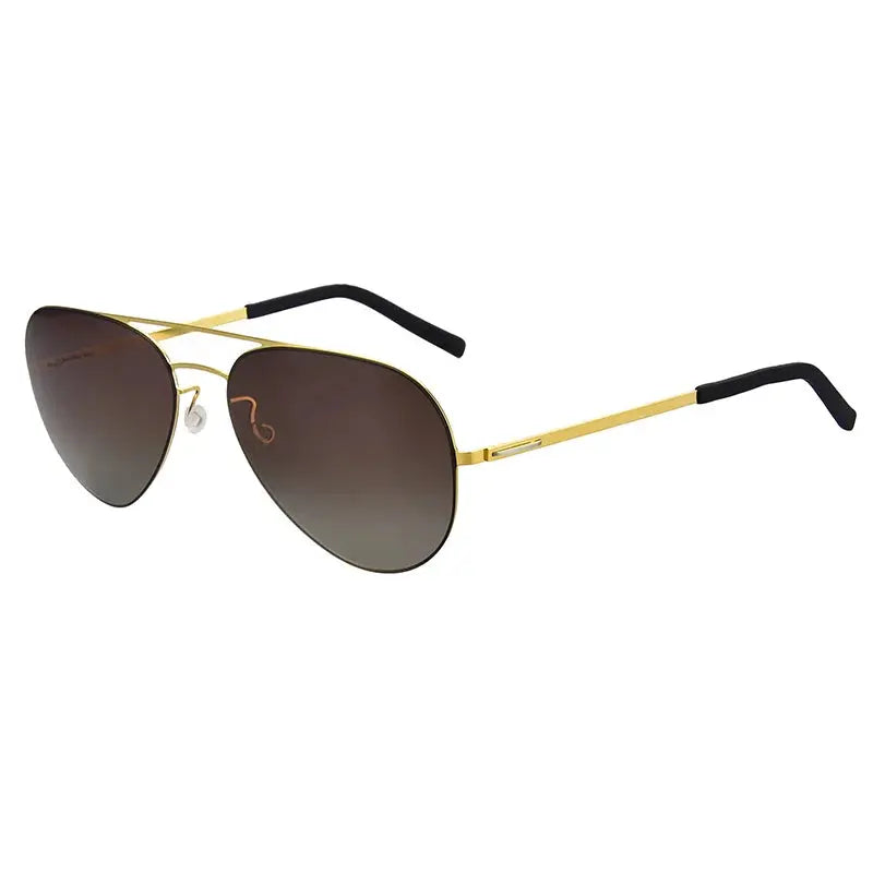 Bobbie 800116 Women’s Double Bridge Full Rim Oval Titanium Sunglasses — view 1 | Bobbie at FuzWeb