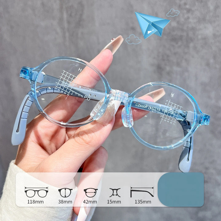 Yimaruili Unisex Full Rim Round TR-90 Eyeglasses CZ6001ET — view 6 | Yimaruili at FuzWeb