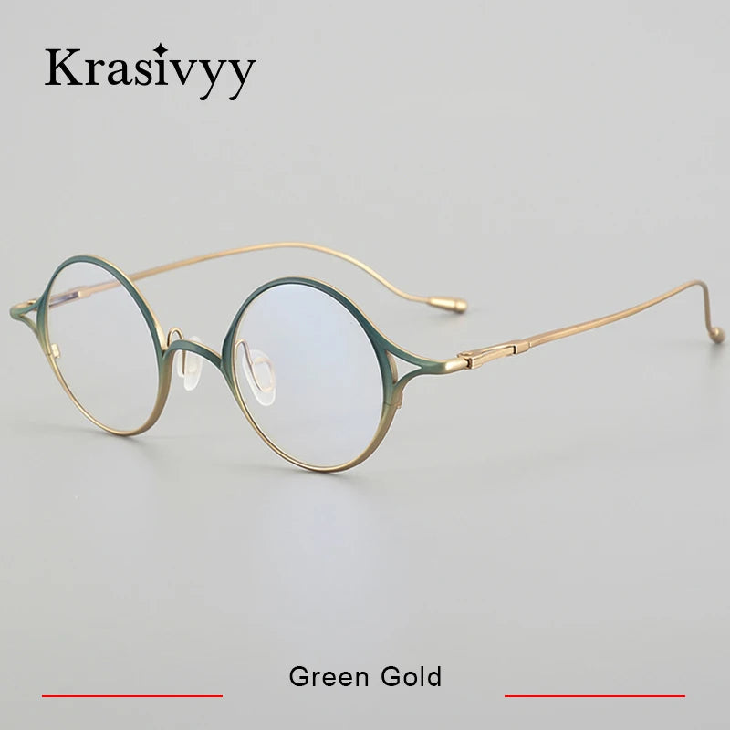 Krasivyy Women's Full Rim Oval Round Titanium Eyeglasses 45958