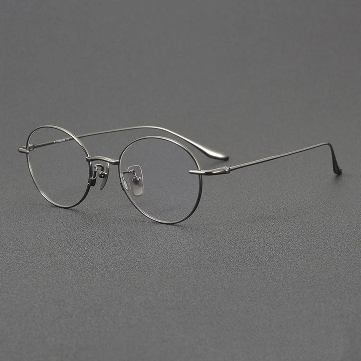 Black Mask Women's Full Rim Oval Round Titanium Eyeglasses 72158