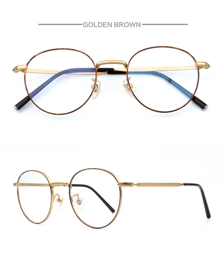 Aror Women's Full Rim Round Oval Titanium Eyeglasses 191103