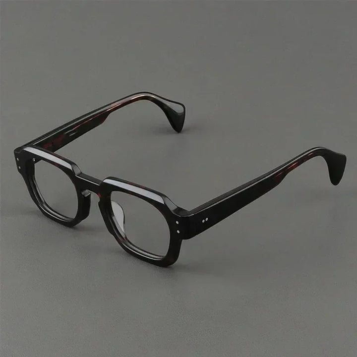 Hewei Unisex Full Rim Square Thick Acetate Eyeglasses 50149 Full Rim Hewei   