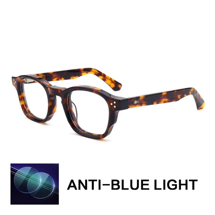 Gatenac Unisex Full Rim Oval Square Acetate Reading Glasses G66302