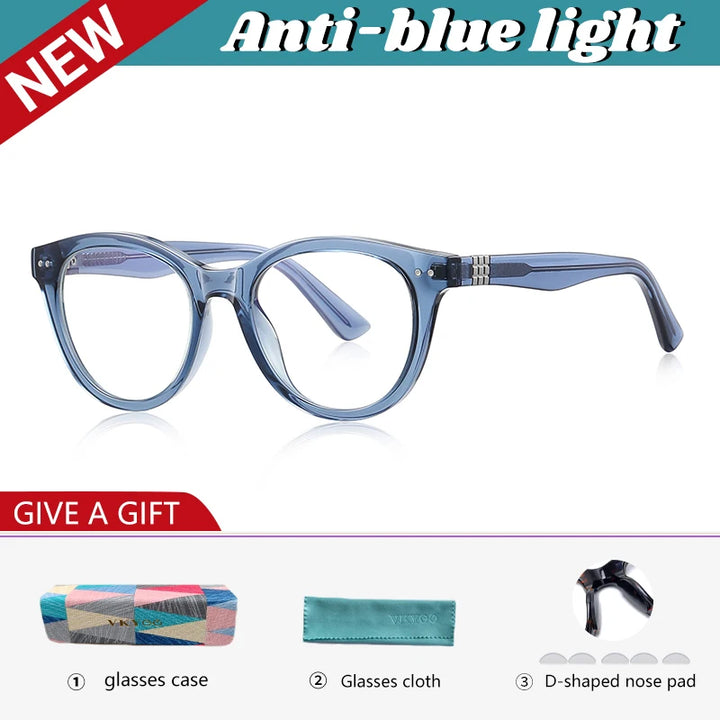 Vicky Unisex Full Rim Round Tr 90 Titanium Reading Glasses 622231