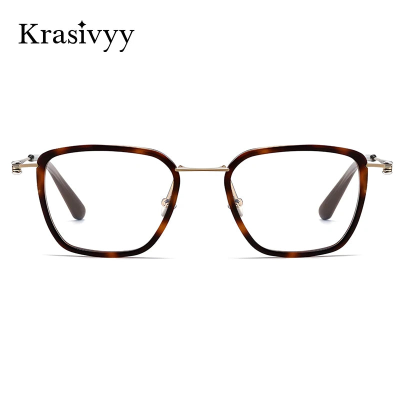 Krasivyy Men's Full Rim Big Square Titanium Prescription Eyeglasses ARLT6903 - view 2