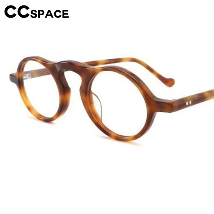 CCspace Unisex Full Rim Oval Acetate Eyeglasses 300316 Full Rim CCSpace   