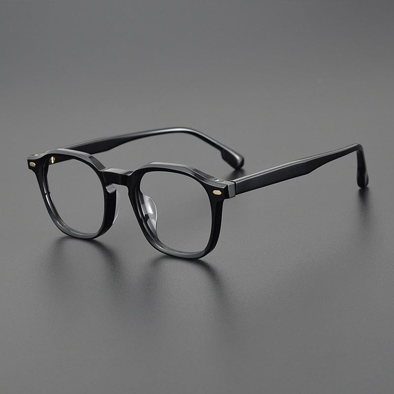 Gatenac Unisex Full Rim Square Acetate EyeglassesGxyj1093 Full Rim Gatenac Black  
