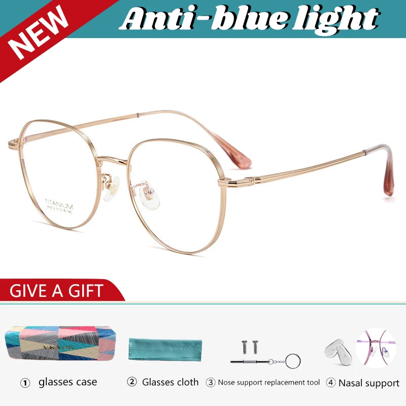 Vicky Unisex Full Rim Oval Square Titanium Reading Glasses 630250