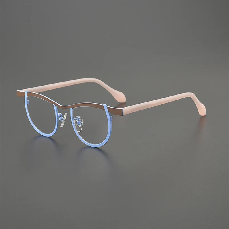Nobler Women's Full Rim Brow Line Cat Eye Titanium Eyeglasses 185884