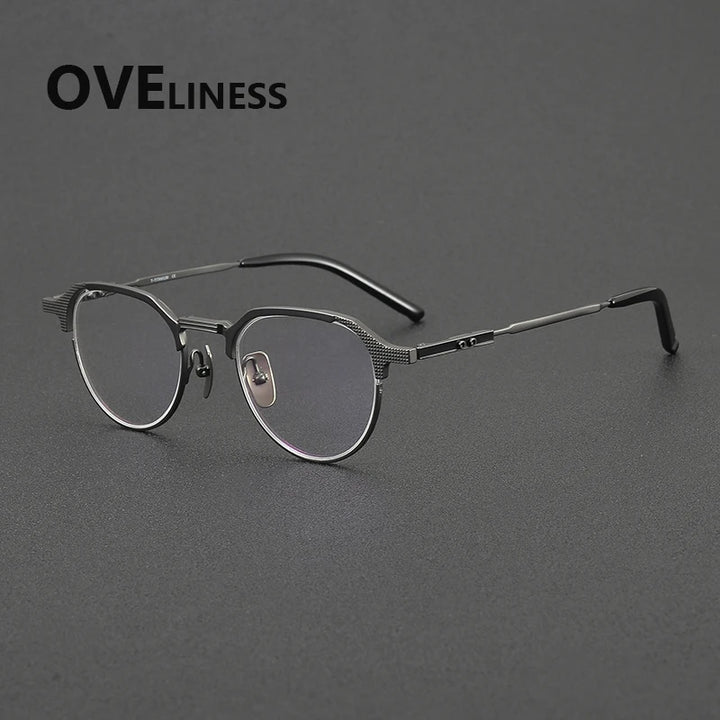 Oveliness Unisex Full Rim Oval Round Titanium Eyeglasses 322033