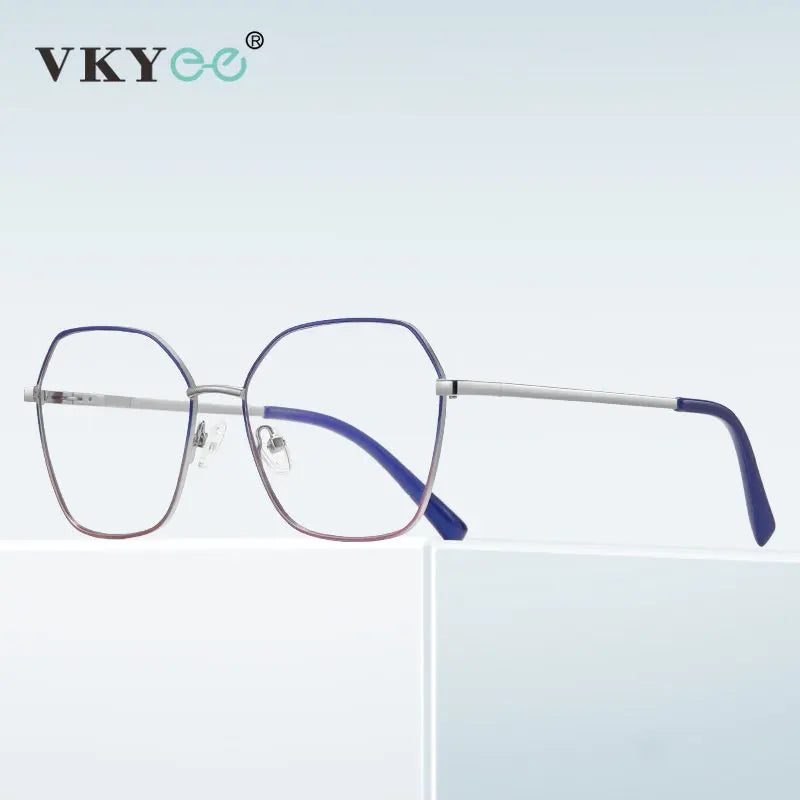 Vicky Women's Full Rim Stainless Steel Polygon Reading Glasses 3090 Reading Glasses Vicky   