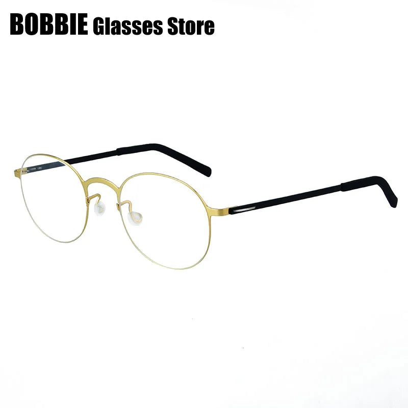 Bobbie Women's Full Rim Round Screwless Titanium Eyeglasses 688083