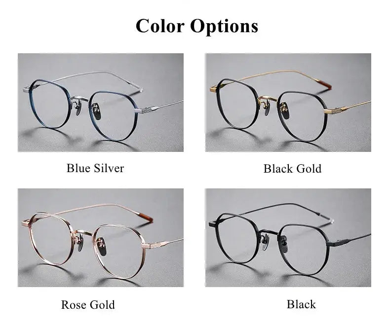 Chashma Ochki Womens Full Rim Flat Top Oval Titanium Eyeglasses 84803 — view 11 | Chashma Ochki at FuzWeb