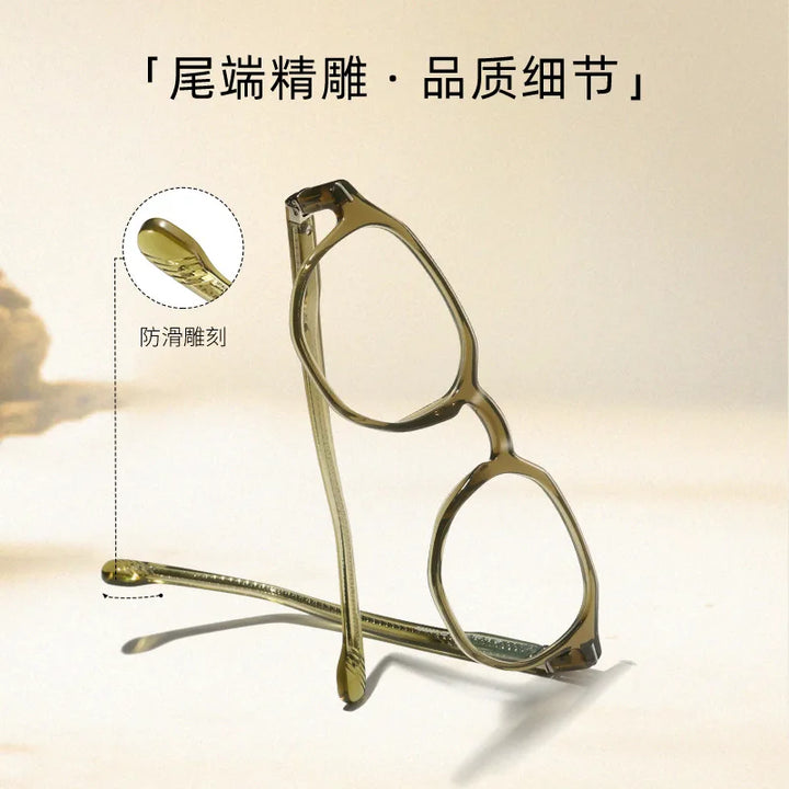 Reven Jate Unisex Full Rim Square Acetate Prescription Eyeglasses 32207 - view 4